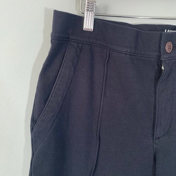 Lands' End starfish straight‎ leg pin tuck casual career crop length pants - Picture 2 of 12